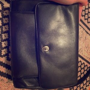 etienne aigner black leather purse